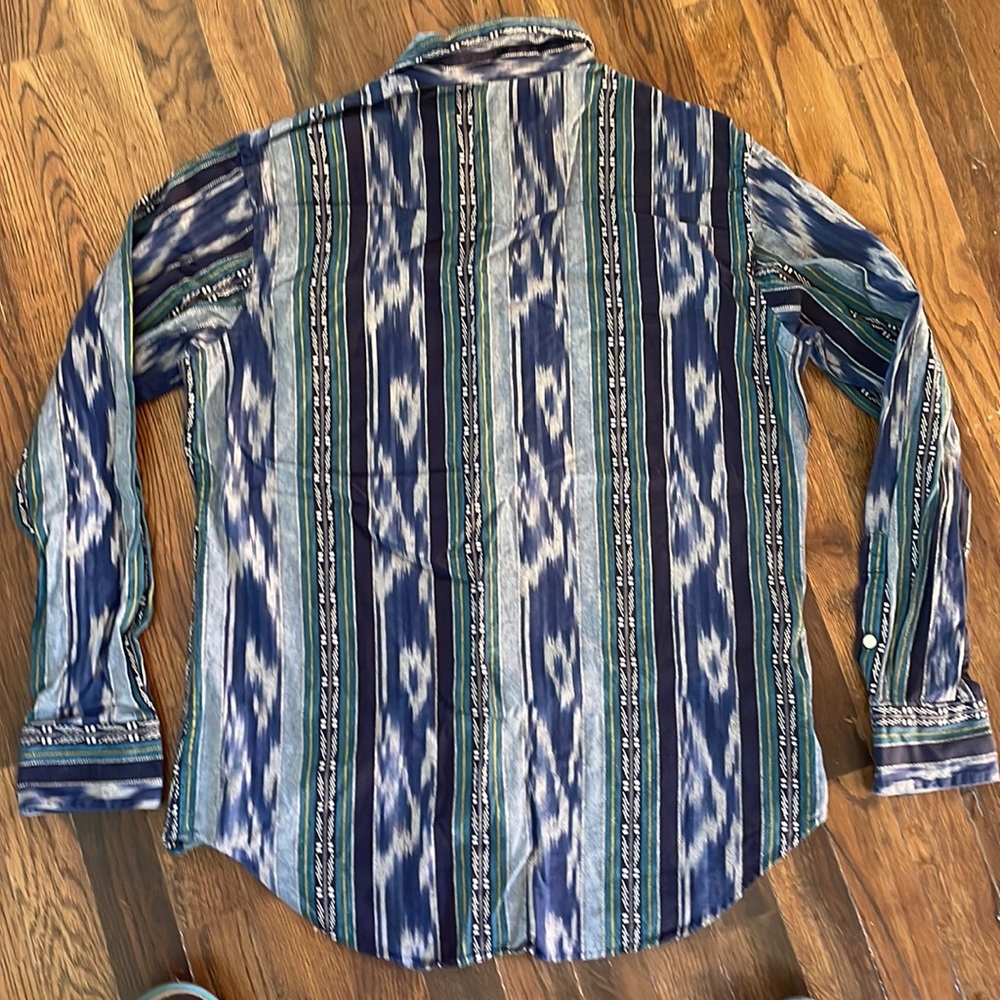 Vintage Western Bohemian Mens Polo by Ralph Lauren -Medium - Picture 4 of 4
